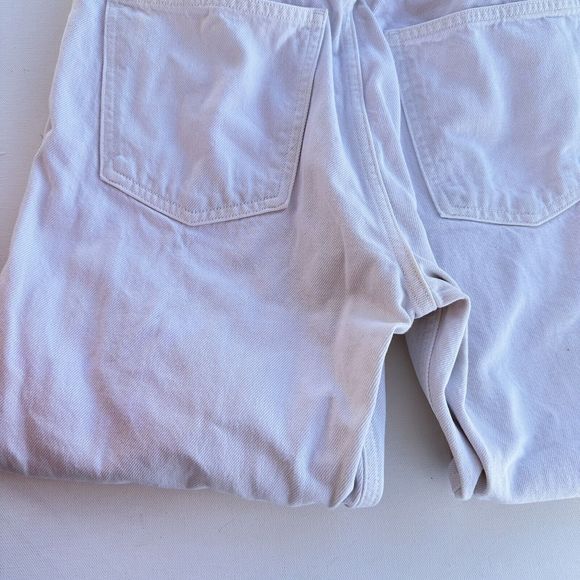 Agolde Womens Size 27 White 90s Pinch Waist in Drum Button Fly Straight Leg Jean - Picture 10 of 12